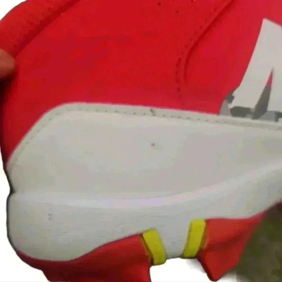 Nike Youth Red And White Trout Fastflex Baseball Cleats 5.5Y - Picture 14 of 14